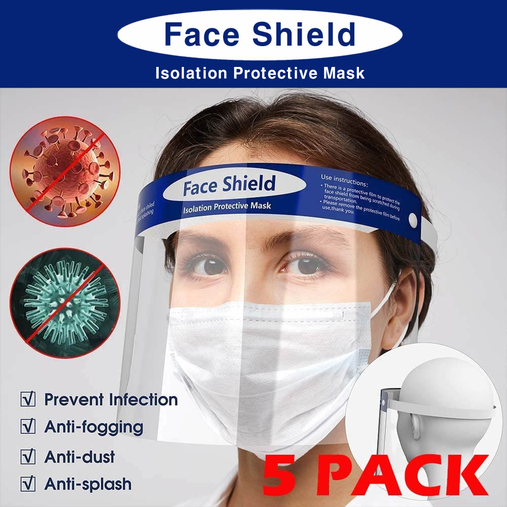 TRANSPARENT FACE SHIELD 5PCS SET (FSMASK19) – 4vitalhealth TRANSPARENT FACE SHIELD 5PCS SET (FSMASK19) – 4vitalhealth